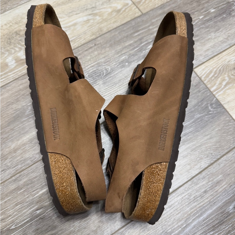 Birkenstock Brown Suede Double Buckle Sandals - Picture 6 of 10
